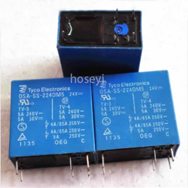 5pcs / Set OSA-SS-224DM5 OSA-SS-212DM5 12VDC 24v Dc 6-pin relay 5A 240VAC