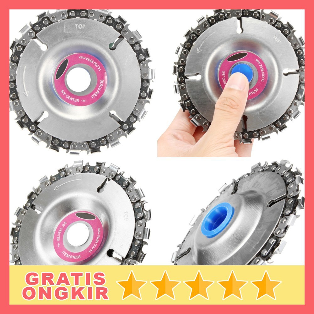 Grab Medan Kepala Gergaji Multifunction Woodworking Chain Plate Grinder Disc 4 inch 22 Tooth Fa