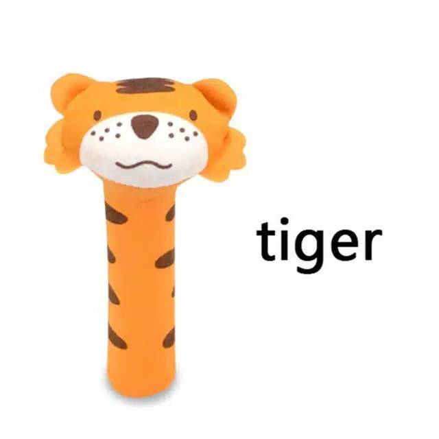 Mainan Bayi Rattle Toy Stick Boneka Tangan Genggam Plush Lucu Teether Gigitan R32