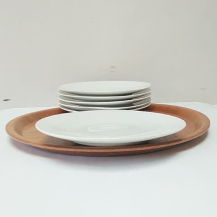 Piring Ceper Putih Keramik 20 cm DXK