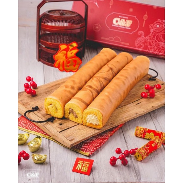 bolu gulung medan 3 rasa dalam 1 box. 3in1. hampers imlek, hadiah imlek, gift imlek