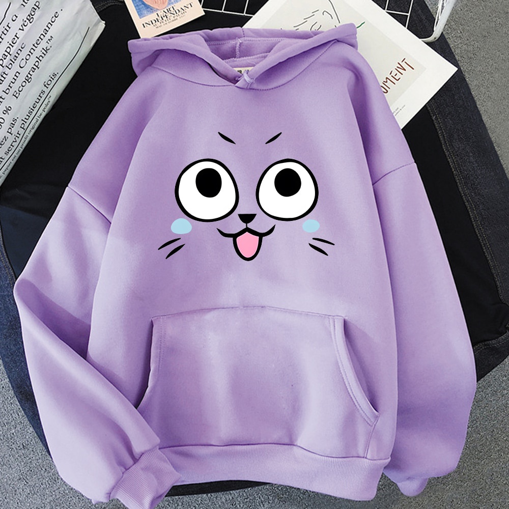 Hoodie Hodie Wajah Kucing Bahagia  jumbo bigsize pria wanita ukuran m l xl xxl xxxl xxxxl xxxxxl