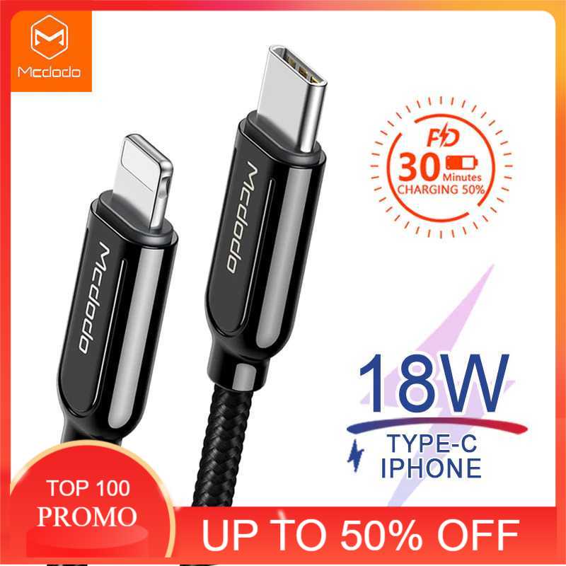 MCDODO Kabel Charger USB Type C to Lightning PD 1.8m - CA-6871