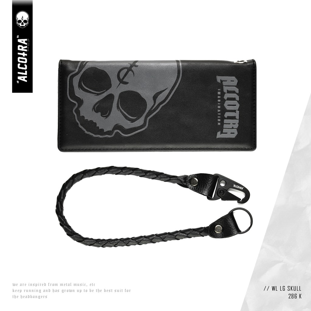 WL LG SKULL GRAY  / DOMPET PANJANG TALI / DOMPET ALCOTRA