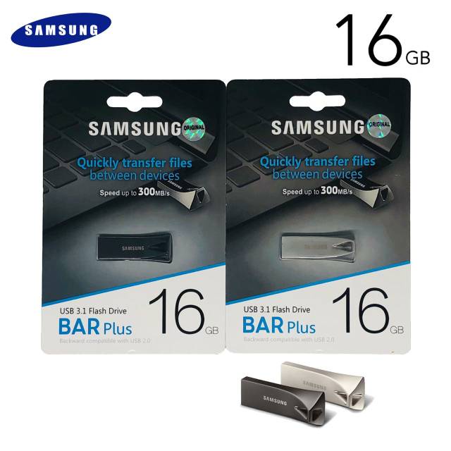 Flashdisk Samsung 16GB BAR Plus 300Mbps Flash Drive USB 3.1