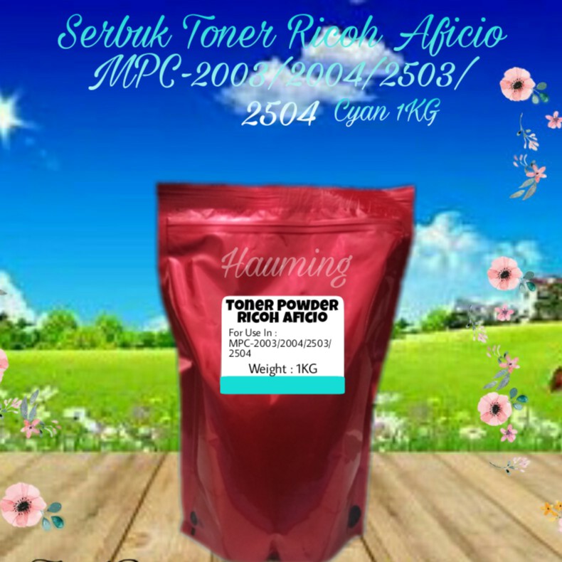 Serbuk Toner Ricoh Aficio MP C2003 C2004 C2503 C2504 C3003 C3503 C4503 C5503 C6003 SP Cyan 1kg