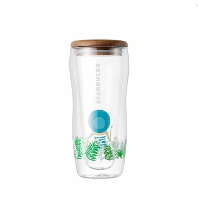 Summer vacation double wall glass cold cup Starbucks tumbler korea