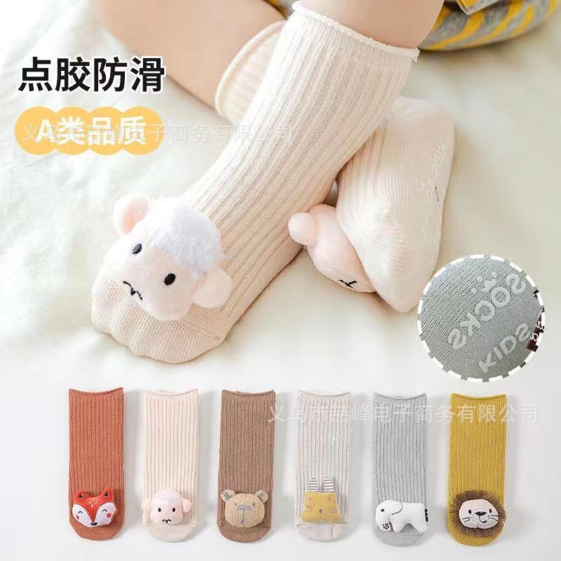 Kaos kaki Anak Bayi Import Model Garis Boneka Antislip / Baby Kids Socks