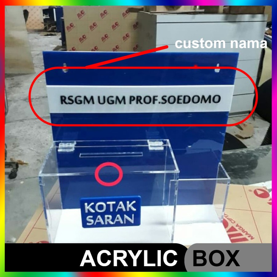 

Kotak Saran Acrylic/Akrilik Header LOGO