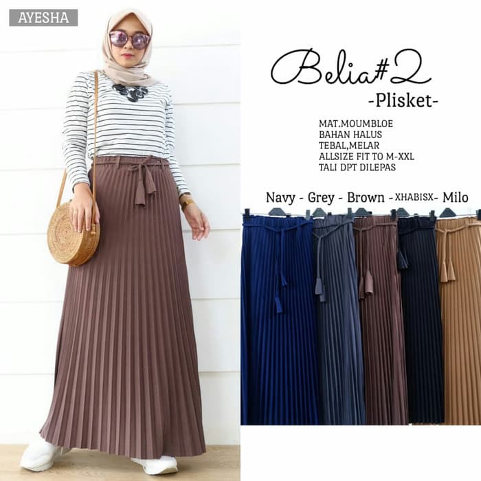 ROK PLISKET TALI PREMIUM // BELIA PLISKET