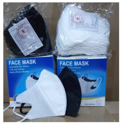 MASKER DUCKBILL FACEMASK 3PLY ISI 50PCS, 3D DISPOSABLE DUCKBILL MASK