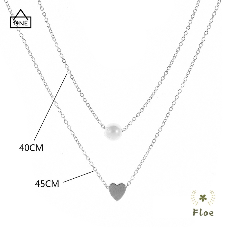 COD❤Kalung Rantai Klavikula Pendek Multilayer Aksen Mutiara Ganda Untuk Hadiah Ulang Tahun Wanita A one