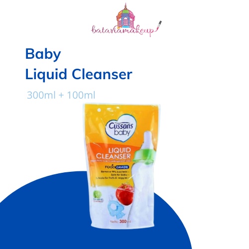 Cussons Baby Liquid Cleanser 300ml Extra 100ml / Sabun Cuci Botol Susu Bayi Kemasan Extra