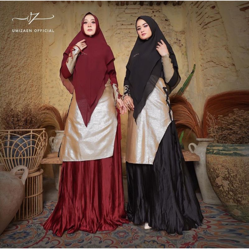 GAMIS SYAR'I ATIFFA SET 100% ORIGINAL LOKAL BRANDED BY UMIZAEN DEWILISIN DENGAN SWAROVSKI ORIGINAL