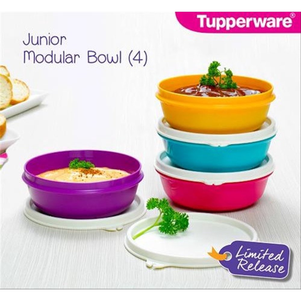 Jual Tupperware Junior Bowl 1 Set Isi 4 - Wadah Toples Bumbu Bekal Lauk ...