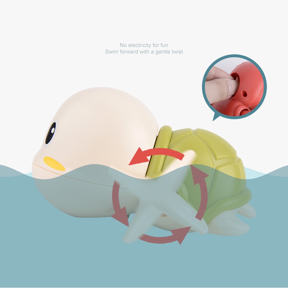 Mainan Mandi Bayi Dan Anak Toy Turtle Penyu Ikan Paus Kartun Lucu Mainan Anak Kura Kura Berenang Bak Mandi Air Mainan Mandi-4