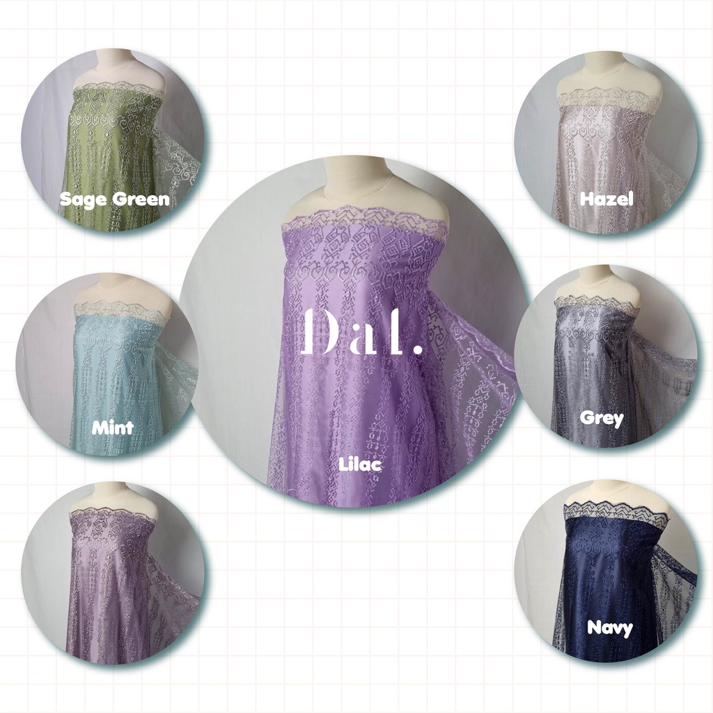 0,5m kain bahan brokat tile prancis brukat kebaya ethnic etnik abstrak line salur garis tradisional hijau wardah ungu biru abu navi krem pink sage green mint dusty lilac purple navy grey hazel gamis gaun pesta hijab seragam bridesmaid tribal suku sapto