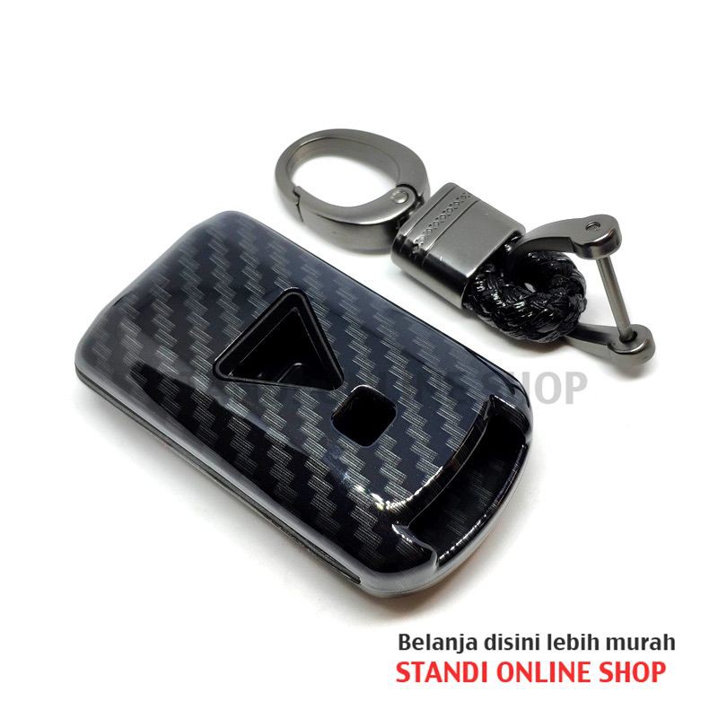 Cover Smartkey Sarung Kunci Mitsubishi Xpander Ultimate Carbon Hitam