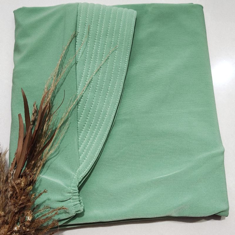 Jilbab Instan Jersey korea hijab jersey karet dagu By Miftah Collection Part 1-Mint