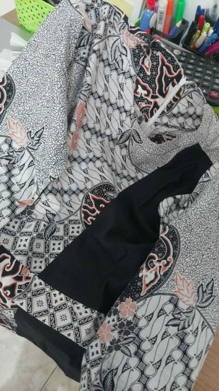 Tey-17 M-l-xl-xxl Baju Batik Wanita Shibori Hrb026 Asj Sa Atasan Blouse Batik Wanita Asli Pekalongan