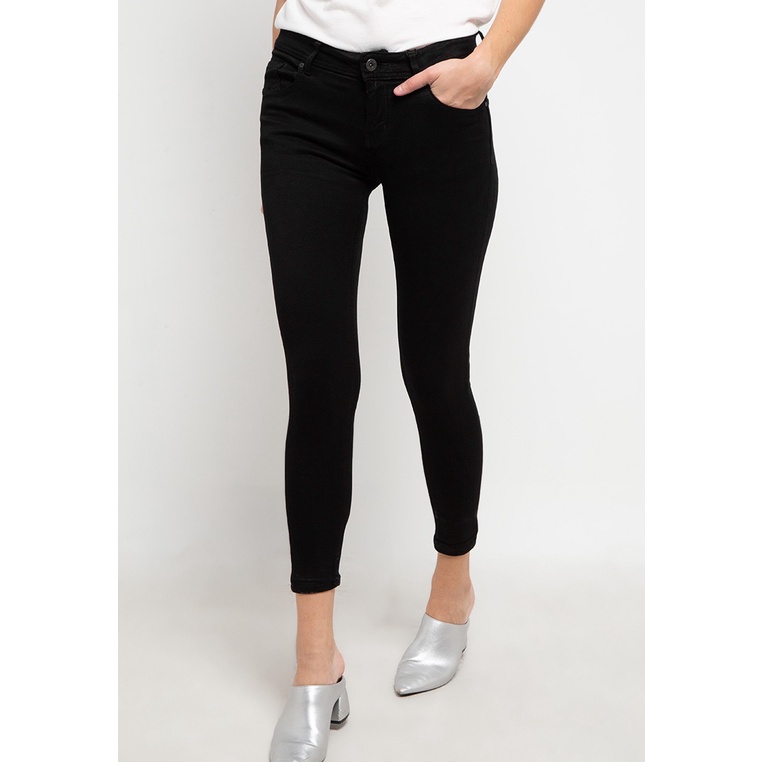 TRIPLE Ladies Celana Jeans Stretch Slim Fit Super Black (07 777 23) / Ramayana Jatinegara