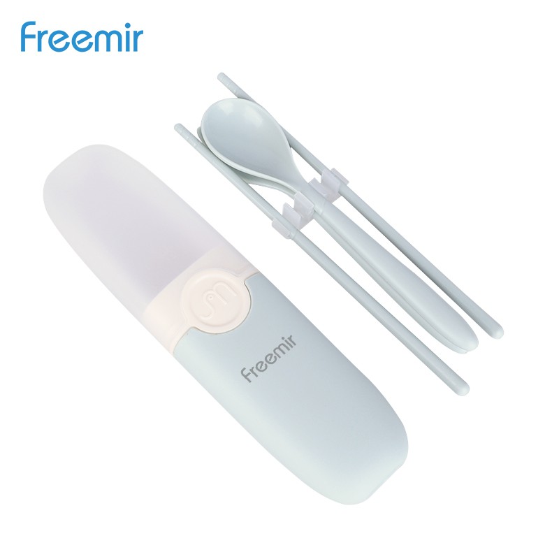 Freemir Alat Makan Set 3 in 1 Portabel Set Isi 3 Pcs Sendok Garpu Sumpit Case Unik-8