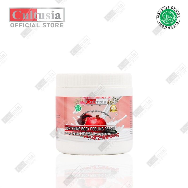 CULTUSIA Lightening Body Peeling Cream Exstract Goats Milk With Pomegranate 500g