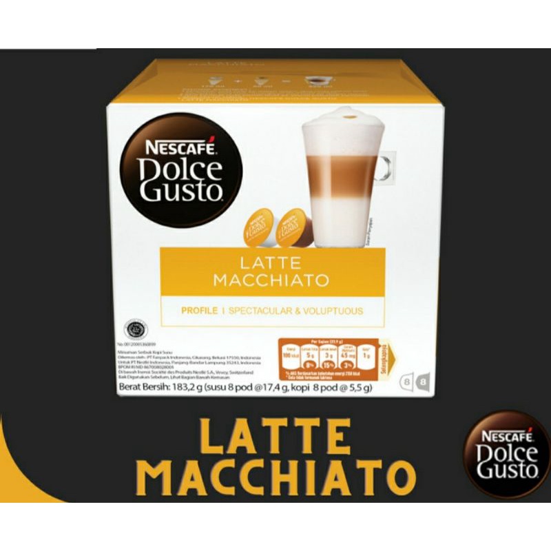 

Nescafe Dolce Gusto Capsule Latte Machiato NDG 1 Box Original