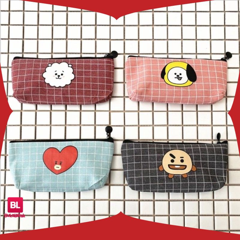 

Grosir [BS] BISA COD KPOP BTS BT21 Kotak Pensil Pencil Case Bangtan Boys JUNGKOOK TATA COOKY
