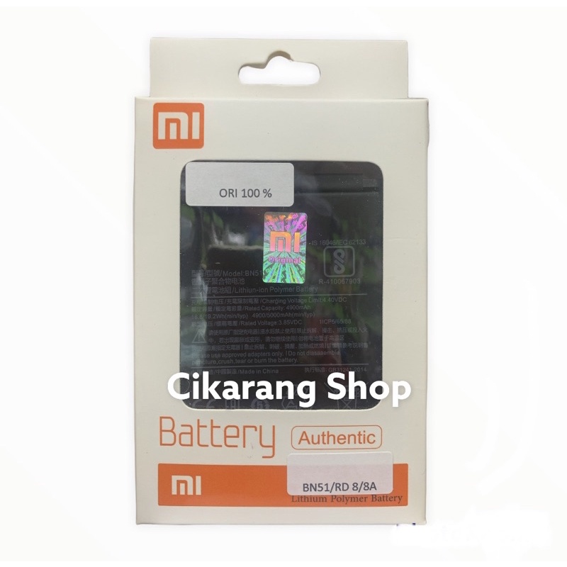 BATERAI XIAOMI REDMI 8 / REDMI 8A BN51 BATERE BN 51 ORIGINAL