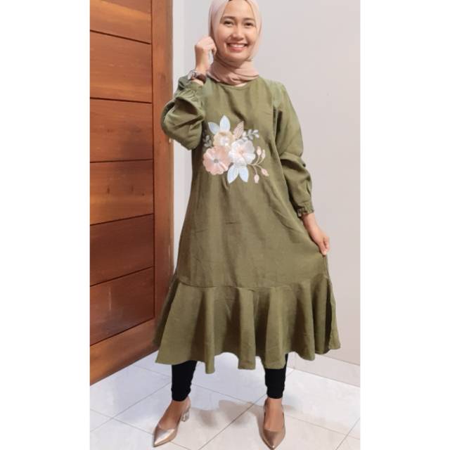 Tunik bordir bunga