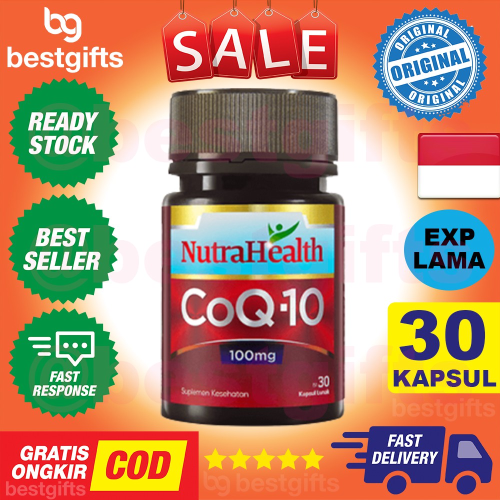 NUTRAHEALTH NUTRA HEALTH COQ10 COENZYME CO Q10 100 MG IMUN TUBUH KESEHATAN JANTUNG MIGRAIN 30 KAPSUL