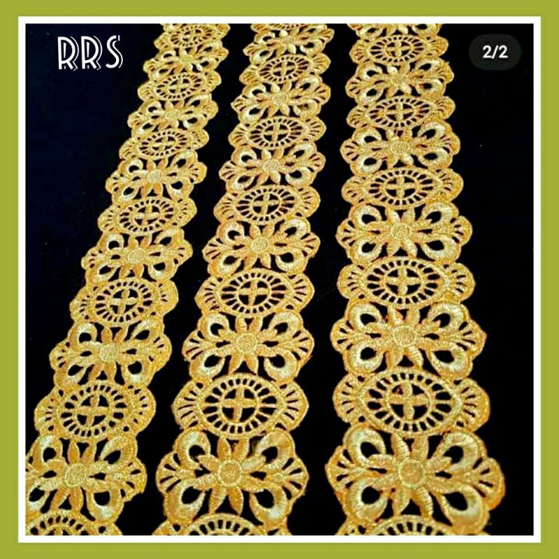 renda bordir roll murah / renda meteran murah / renda baju murah
