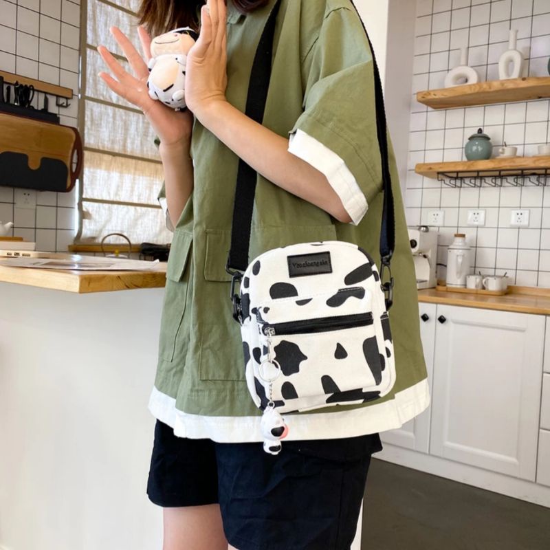 HDS_BAG / CAPILLO COW Tas Selempang Motif Sapi Tas selempang wanita Korean style Tas selempang mini