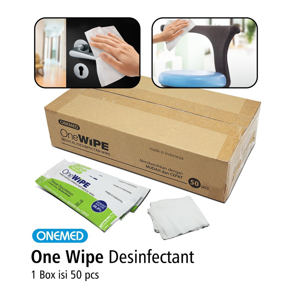 ONEMED TISSUE DISINFECTANT ONEWIPE PER BOX ISI 50 / TISSUE