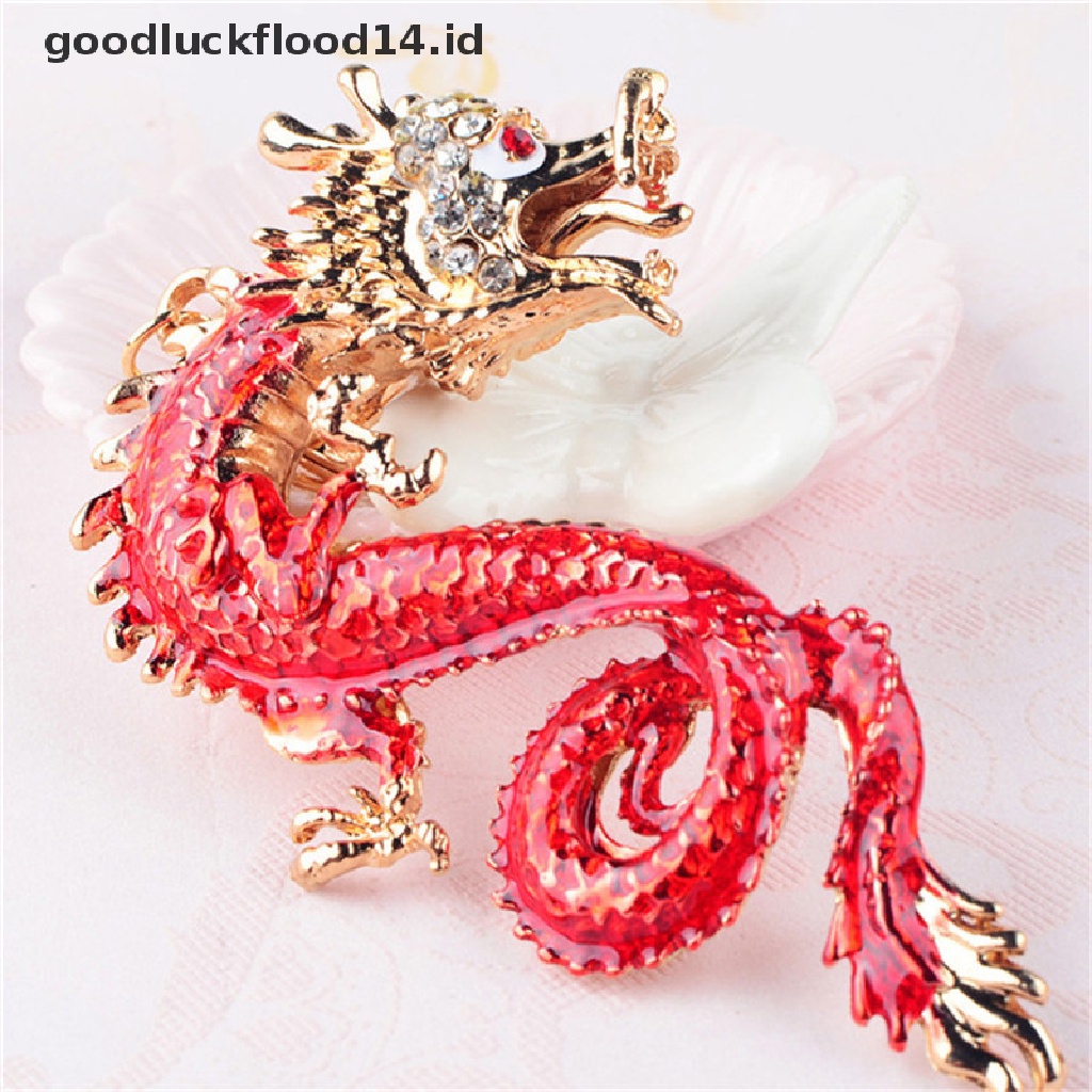 [OOID] 1Pc Dragon Key Rings Chains Holder Simulated Pearl Crystal Animal Keychains ID
