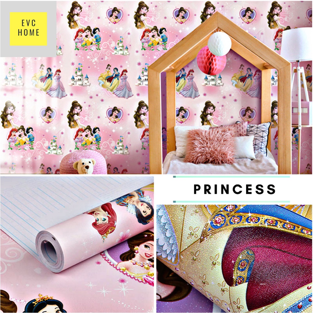 EVCHOME 45CM x 5M Wallpaper Sticker Dinding Kamar Rumah/ Wallsticker Bata/ Bunga/ Kartun