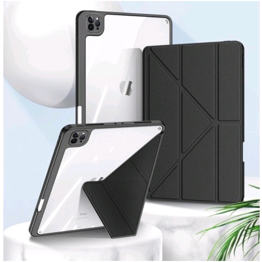 DUX DUCIS MAGI Series Flip Cover Untuk Ipad 7 8 9 10.2  AIR 4 5 PRO 11 12.9 Case Casing Clear