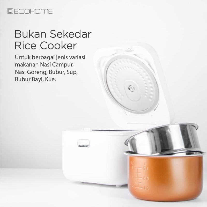 Jual Rice Cooker Rendah Kalori Ecohome Low Carbo 1.2 L Untuk Diabetes
