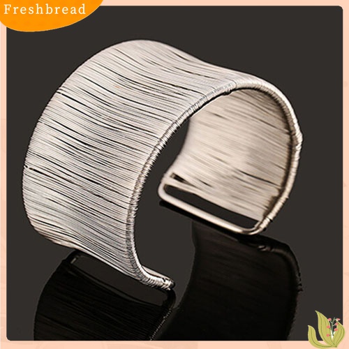 [TERLARIS]Women's Handmade Wire Opening Bangle Punk Golden Silver Alloy Upper Arm Bracelet