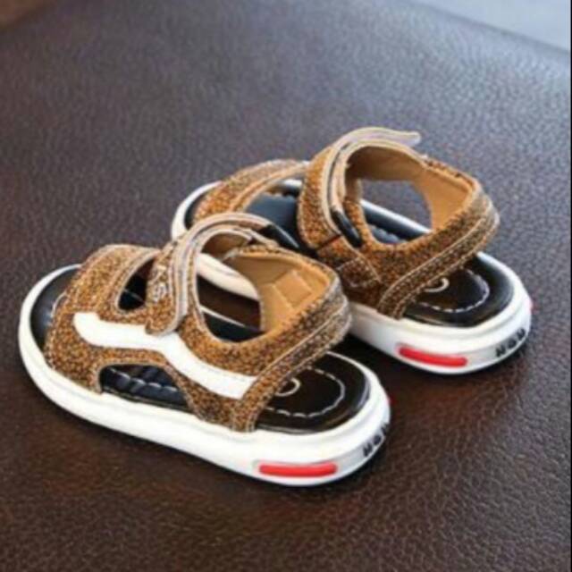 Sepatu sandal  anak  laki laki cowo cowok lelaki coklat 