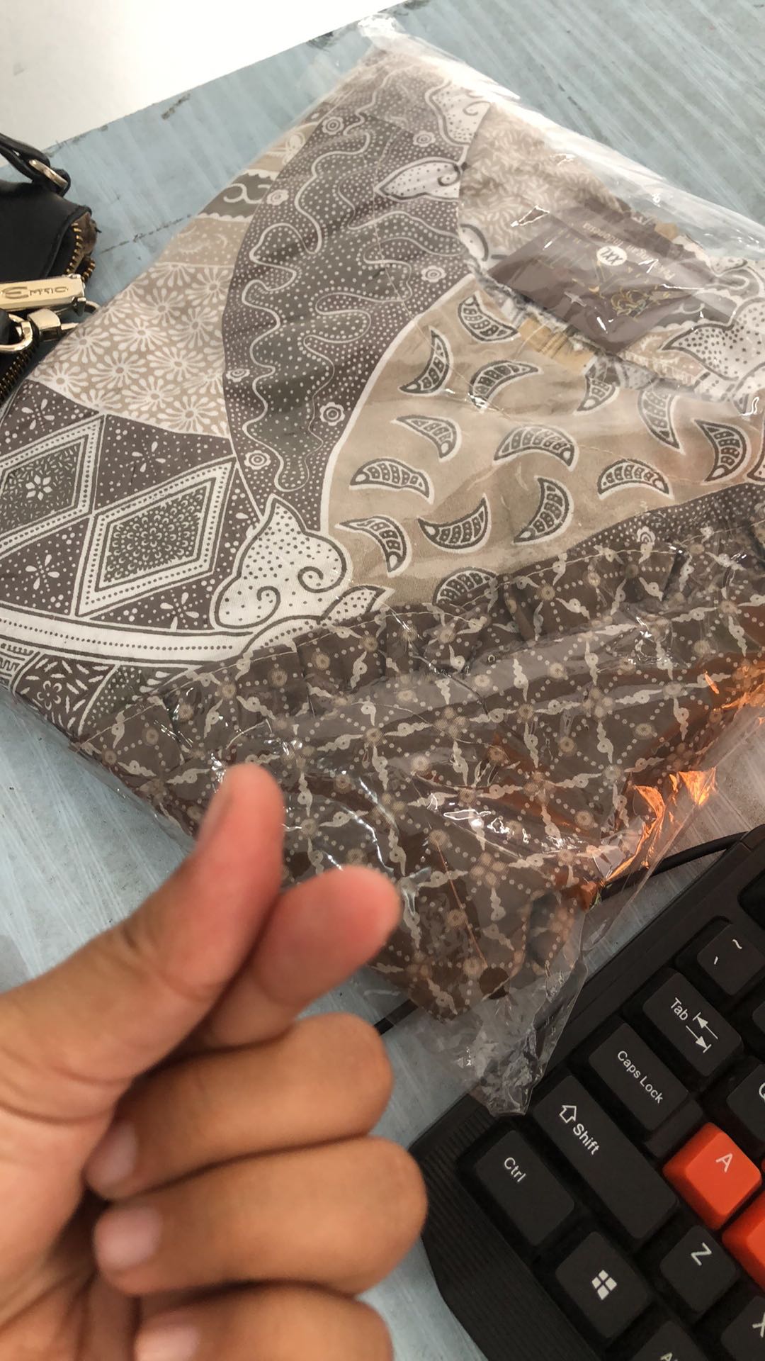 Tey-17 Batik Wanita Asj Sa Hrb026 Kenongo Kemeja Tosca Pendek
