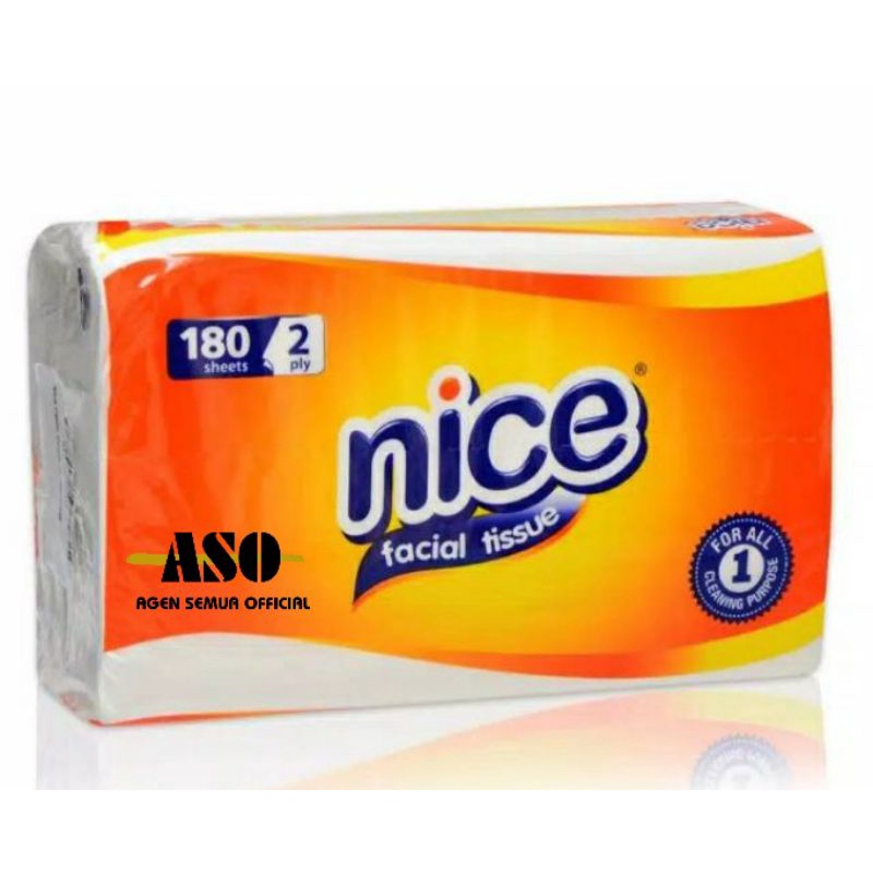 Tissue I Tissue Kering NICE Facial Tissue 180 Sheets 2 Ply