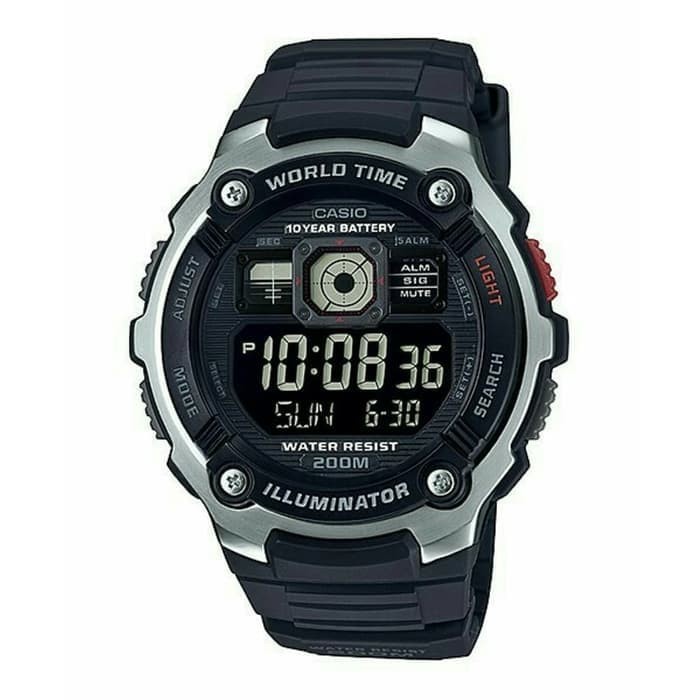 CASIO DIGITAL MEN'S AE-2000W-1BV / AE2000W ORIGINAL & BERGARANSI