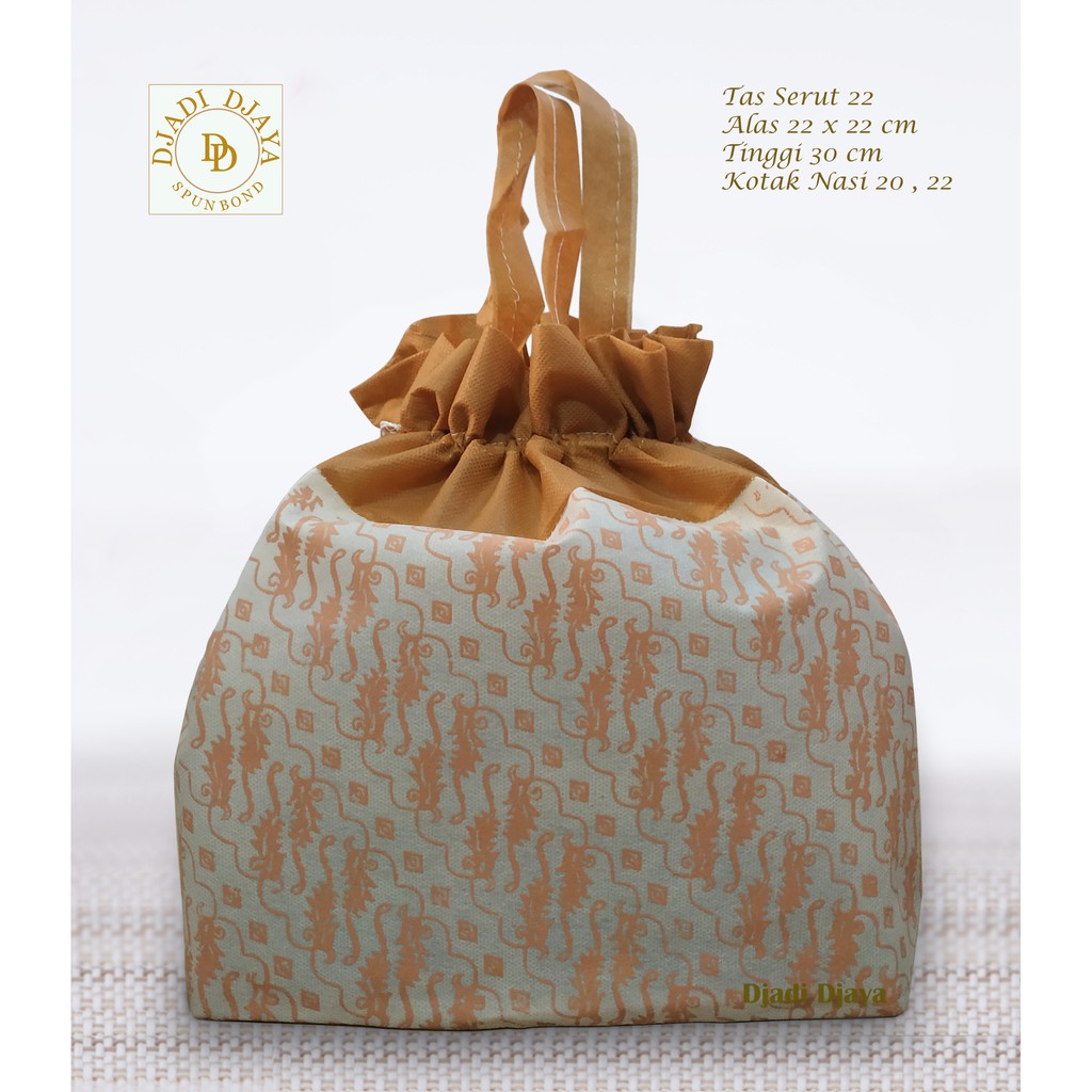 

Tas Hajatan Goodie Bag Serut 22 Batik Liris Mocca Cream