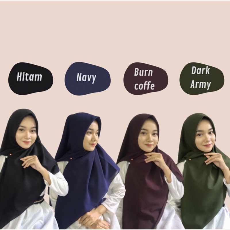 Jilbab Segiempat Diamond Syari Kemas Pouch Exclusive Wangi