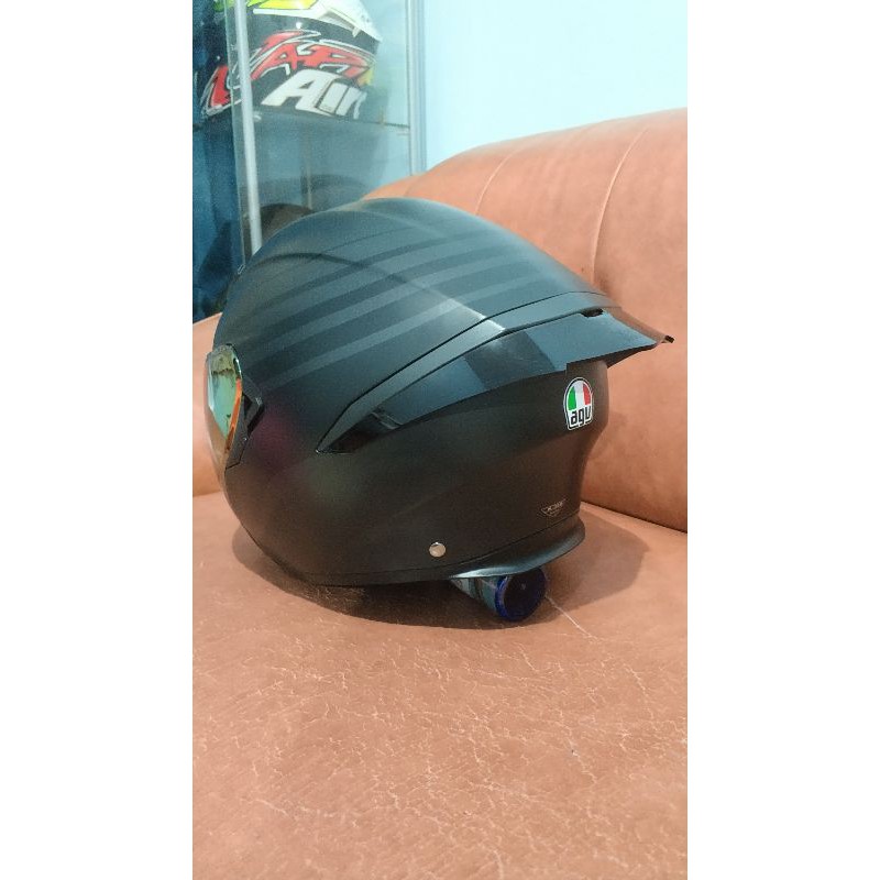 TERMURAH SPOILER AGV K5 ATAU K5 JET DARK CLEAR HITAM BENING FREE STICKER ZEUSSOLO