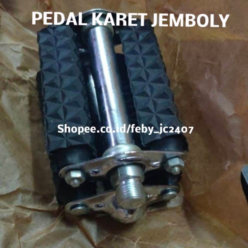PEDAL KARET JEMBOLY PEDAL SEPEDA MINI KERANJANG PHOENIX ONTHEL KEBO JENGKI JADUL