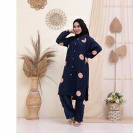 set tunik polkadot