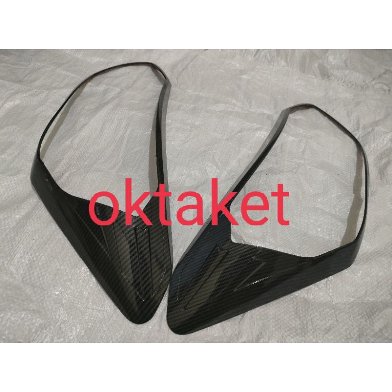 Garnish lampu depan new Agya Ayla 2017 2021 2022 gr sport full carbon